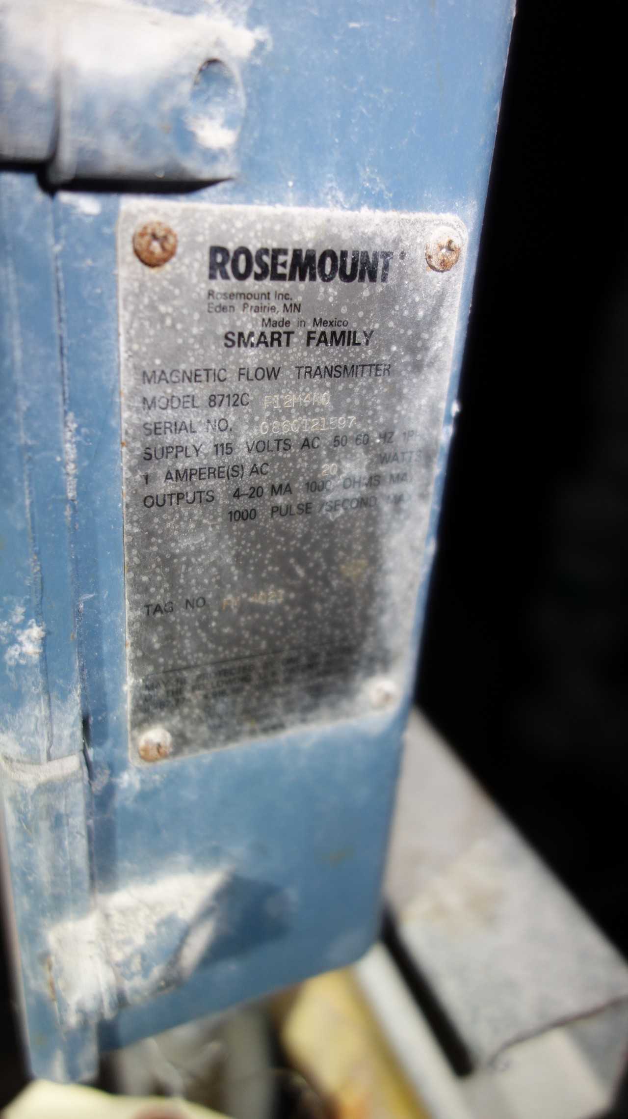 ROSEMOUNT 8712C MAGNETIC FLOW TRANSMITTER - INSTRUMENTATION