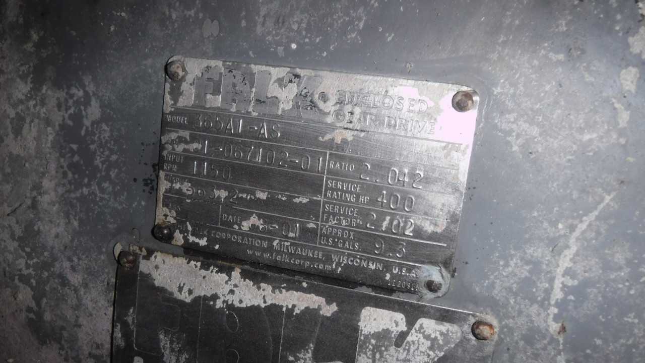 400 HP Falk Gear Reducer Model 365A1-AS - GEAR REDUCERS