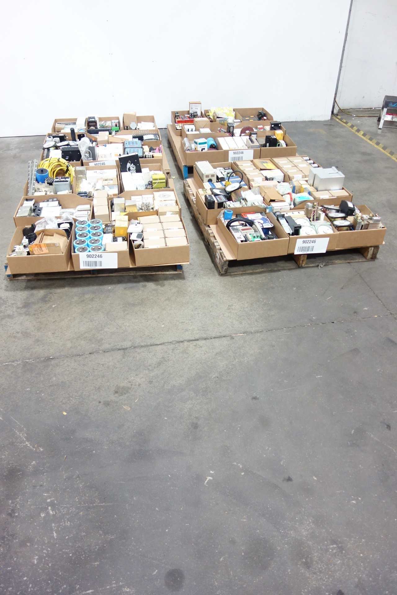 4 PALLETS OF ASSORTED ELECTRICAL COMPONENTS - ELECTRICAL COMPONENTS