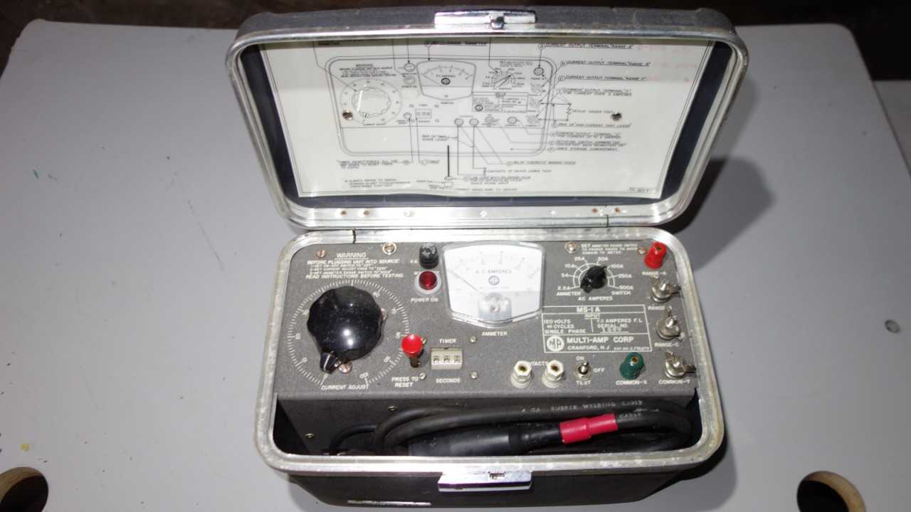 MULTI-AMP MS-1A CIRCUIT BREAKER OVERLOAD RELAY TEST SET - ELECTRICAL TESTING EQUIPMENT