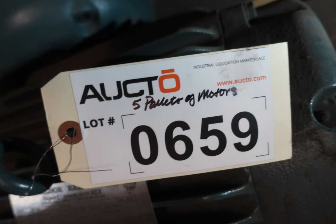 6 PALLETS OF ASSORTED AC-MOTORS, 460V-AC, BALDOR, RELIANCE - ELECTRIC MOTORS