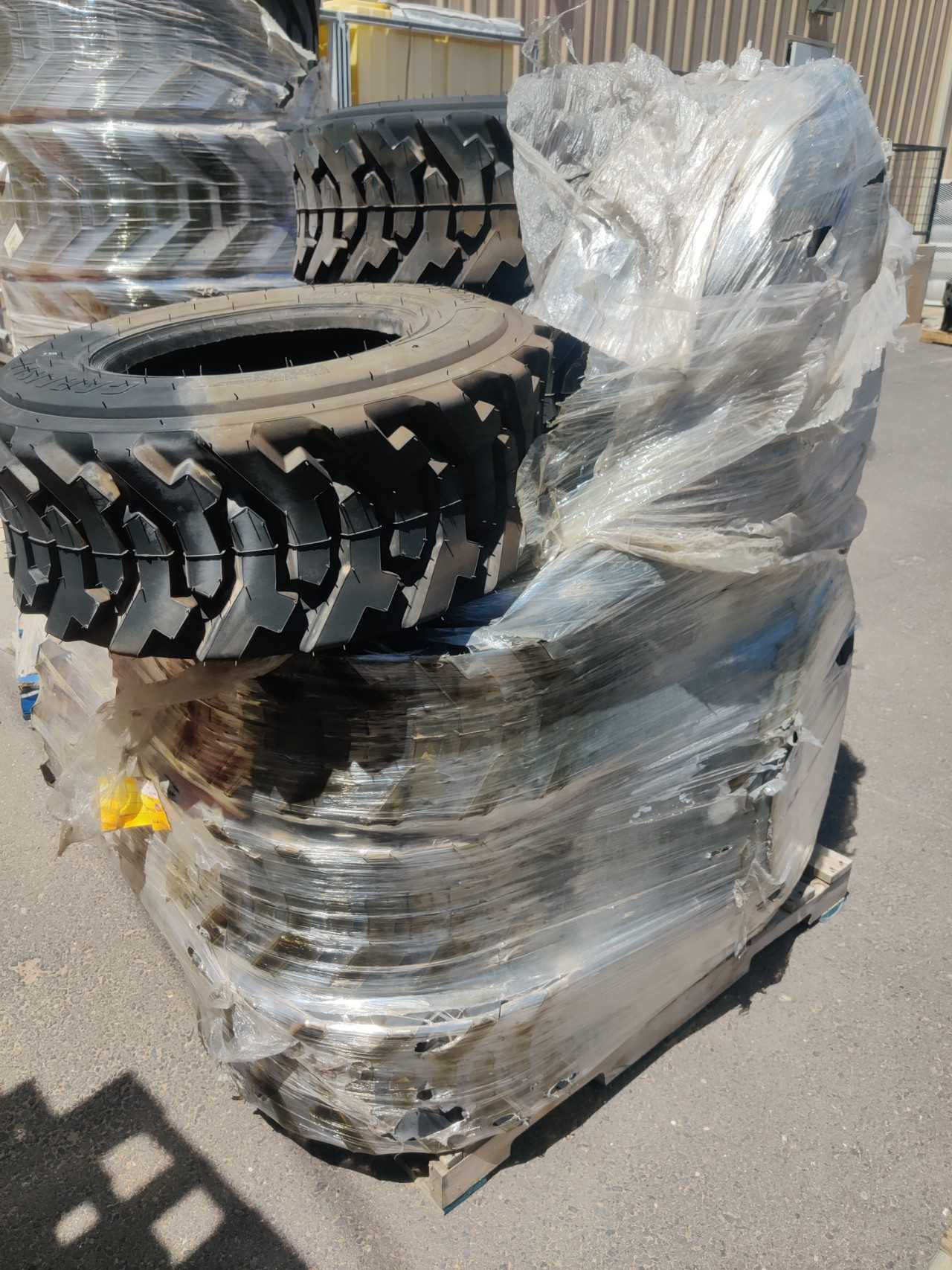 1 PALLET OF 12 INDUSTRIAL TRUCK TIRES - HYDRO EXCAVATOR TRUCKS
