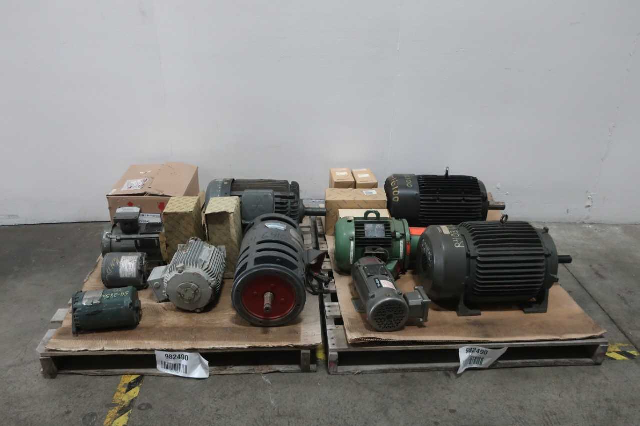 2 PALLETS OF ASSORTED ELECTRIC MOTORS. - ELECTRIC MOTORS