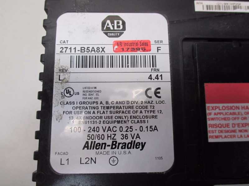ALLEN BRADLEY 2711-B5A8X PANELVIEW 550 OPERATOR INTERFACE PANEL - MISCELLANEOUS