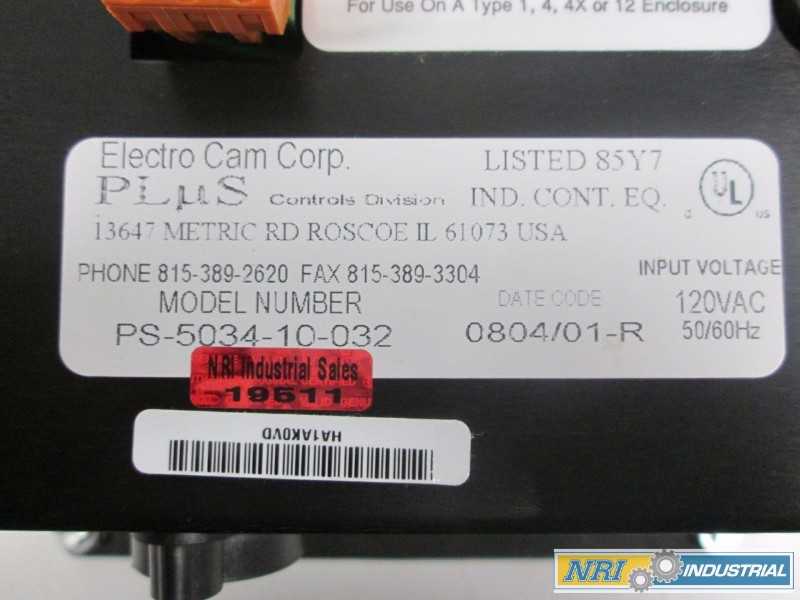 ELECTRO CAM PS-5034-10-032 PLUS 5000 PROGRAMMABLE LIMIT SWITCH - MISCELLANEOUS