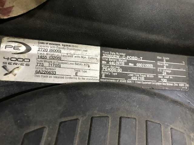 2005 Crown PE4000-60 rider jack, Hebron, KY - MANUAL PALLET JACKS