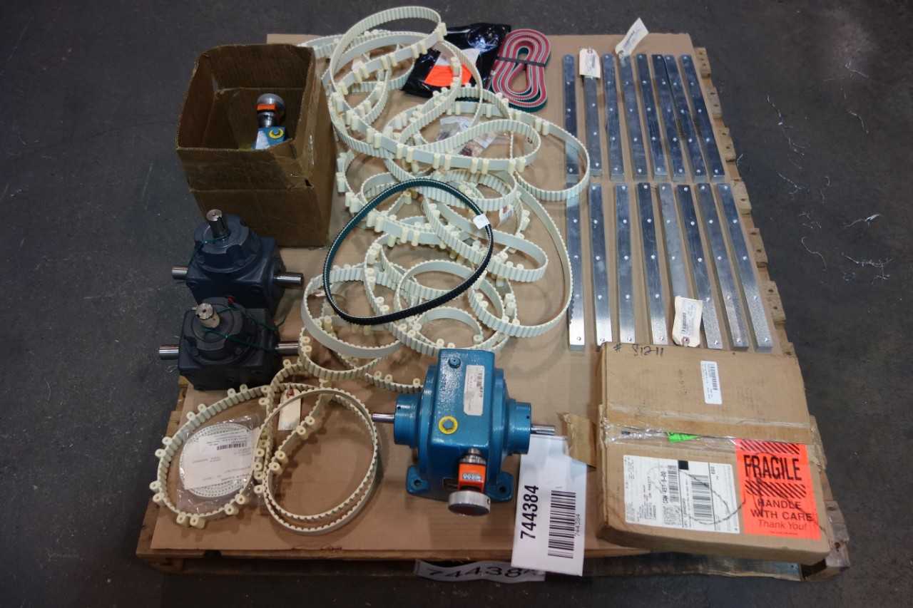 1 PALLET OF ASSORTED GEAR REDUCERS, TIMING BELTS, STEEL LINEAR GUIDES- SEW EURODRIVE, SONIC, ALLSPEEDS - GEAR REDUCERS
