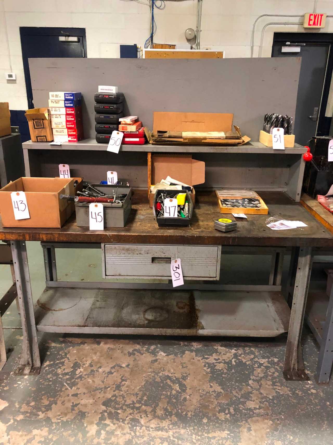 30" x 60" Mapletop Work Bench w/ Shelf and Drawer - TOOL STORAGE