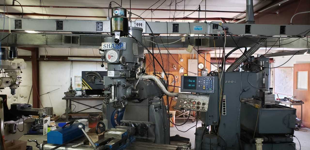 Sharp-HMV Vertical Knee Mill Vise Not Included - MILLING MACHINES