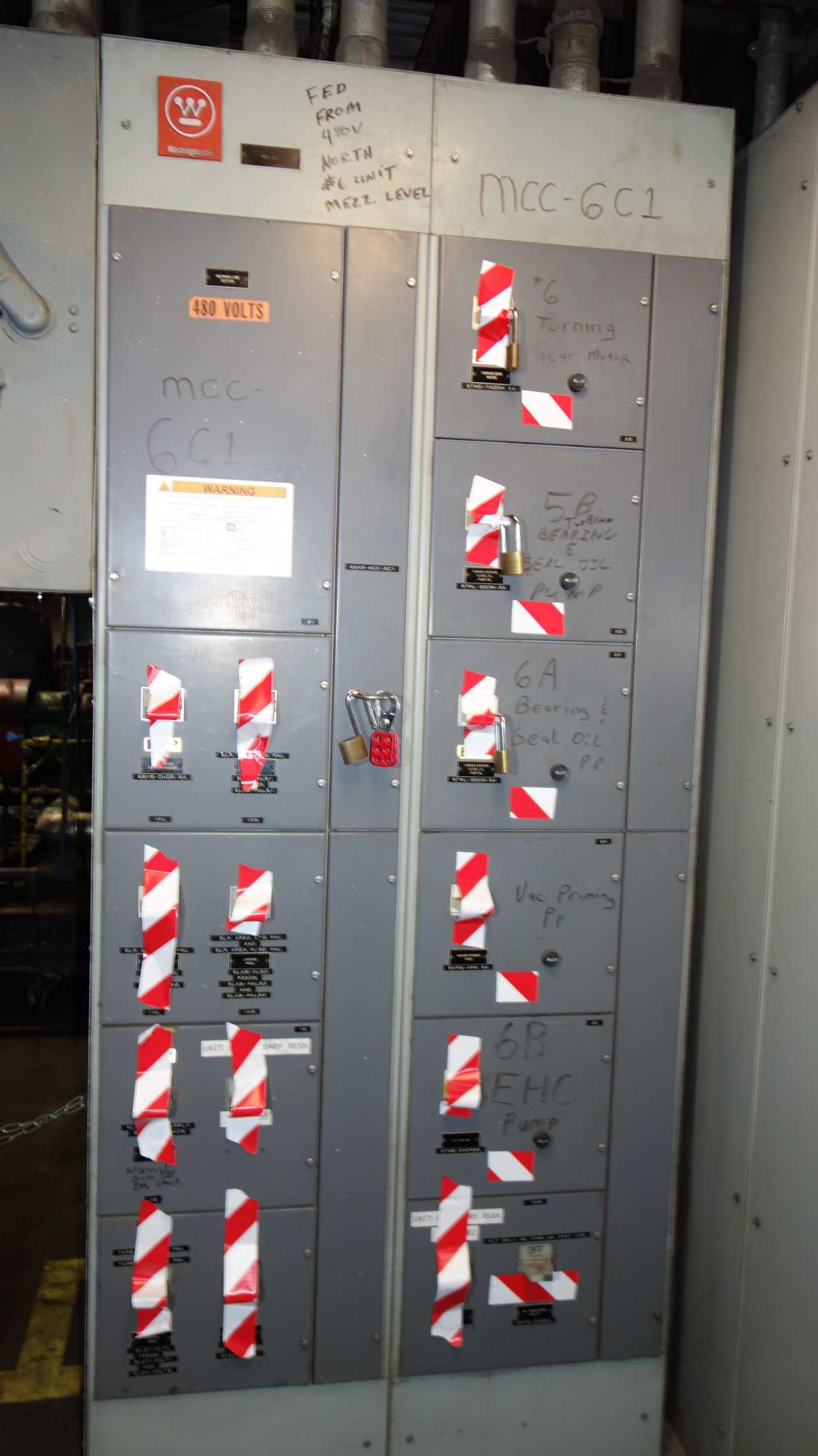 X7 VERTICAL SECTIONS OF WESTINGHOUSE MCC BUCKETS - MOTOR CONTROL CENTERS