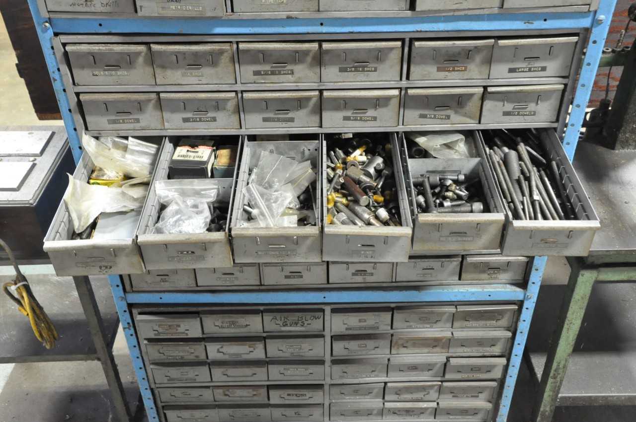 5 Organizer Bin Cabinet Drawer Cabinet with 1 Section Shelving - TOOL STORAGE