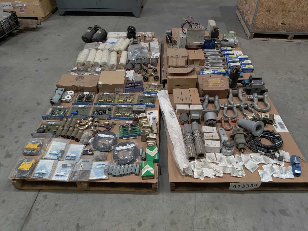 4 PALLETS OF ASSORTED INDUSTRIAL PARTS - INDUSTRIAL PARTS