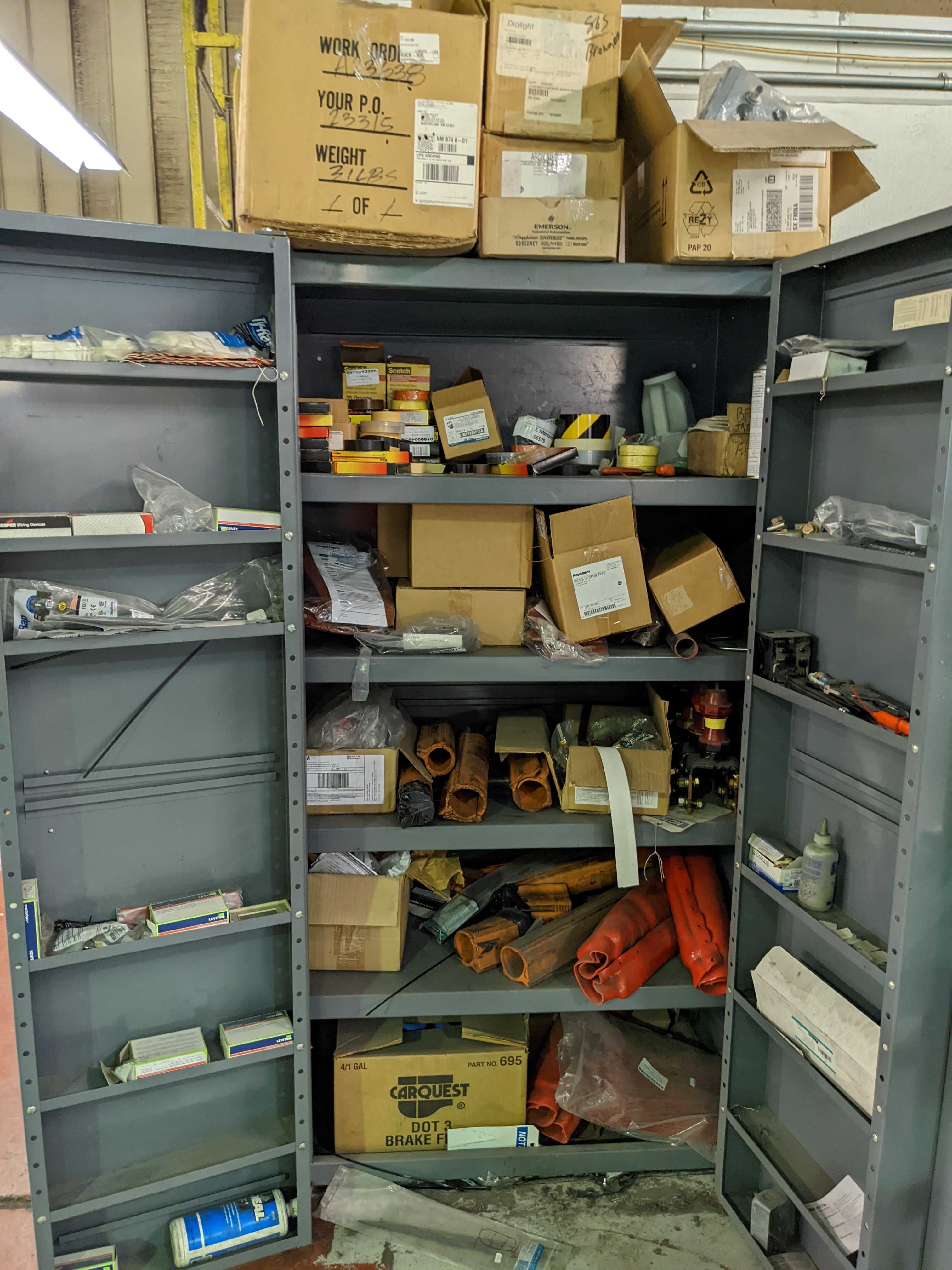 CABIBNET AND CONTENTS - ELECTRICAL COMPONENTS