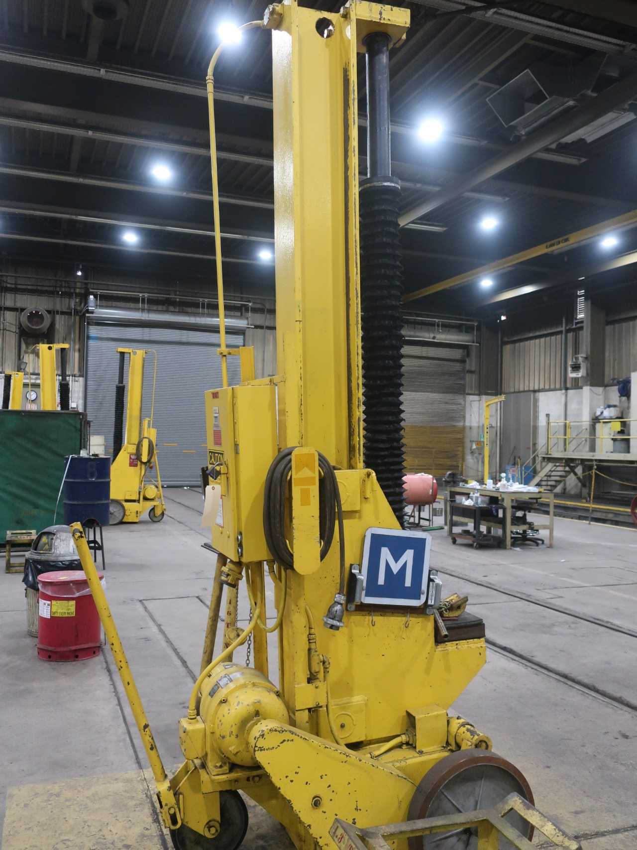 Lot of 2 50 ton portable rail jacks, 5'7" lift, 230/460V-AC - ELECTRIC MOTORS