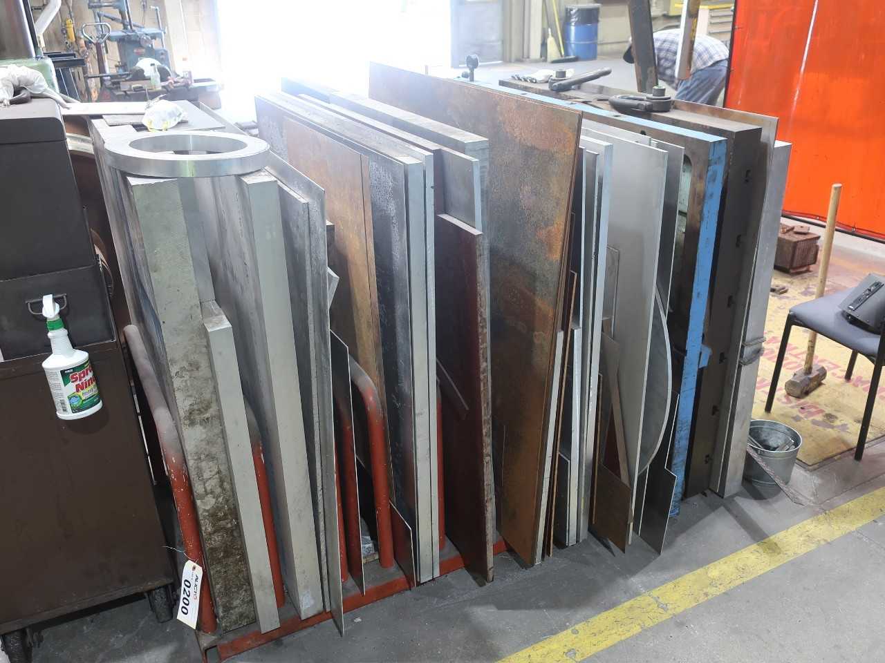 Aluminum and steel flat stock with stands