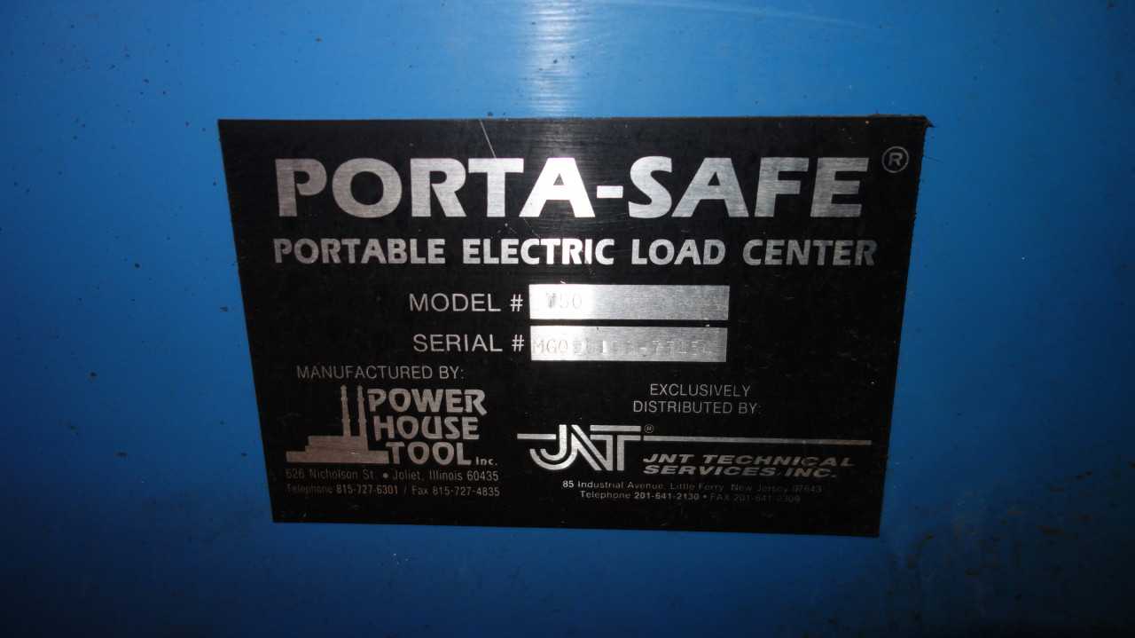 POWER HOUSE TOOL 750 PORTA-SAFE PORTABLE ELECTRIC LOAD CENTER - ELECTRICAL COMPONENTS