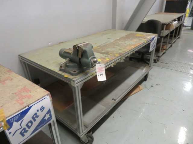 Wilton Vice and Aluminum Table on wheels (1) vice - MISCELLANEOUS