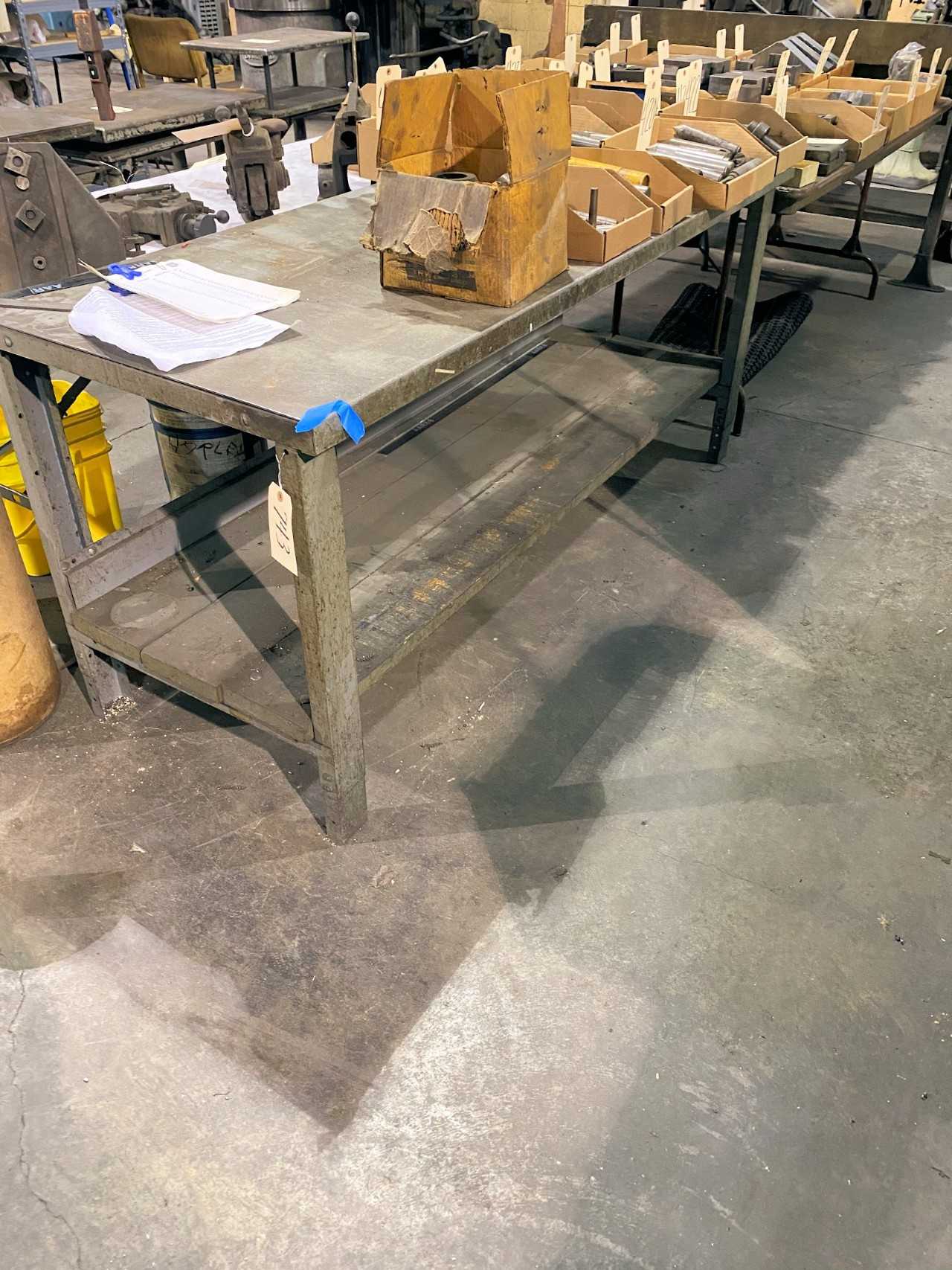 Lot) (1) Bench and (3) Tables - MATERIAL HANDLING