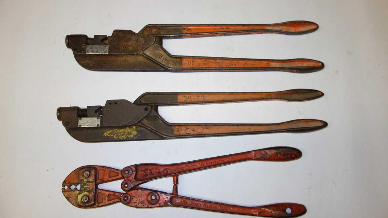 LOT OF 3 ASSORTED CRIMPING TOOLS - ELECTRIC POWER TOOLS