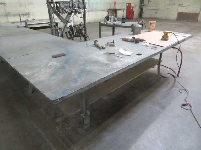 (2) Tables, 120" X 44" W X 36" H, LOT, no contents - MISCELLANEOUS