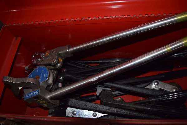 LOT OF ASSORTED PIPE BENDERS WITH TOOL BOX - MISCELLANEOUS