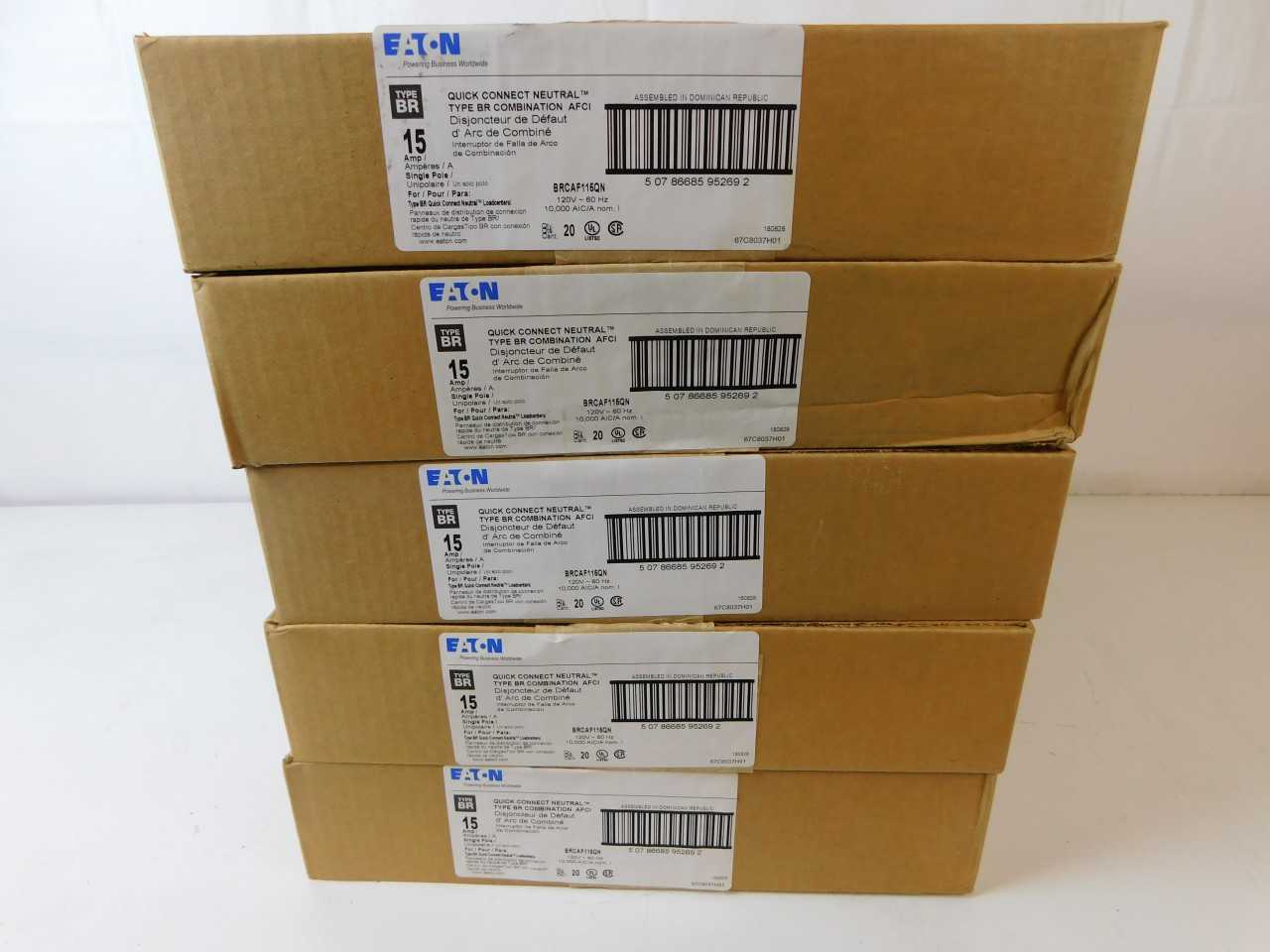 - Quantity of 100 - Eaton BRCAF115QN - Arc Fault Breakers - CIRCUIT BREAKERS