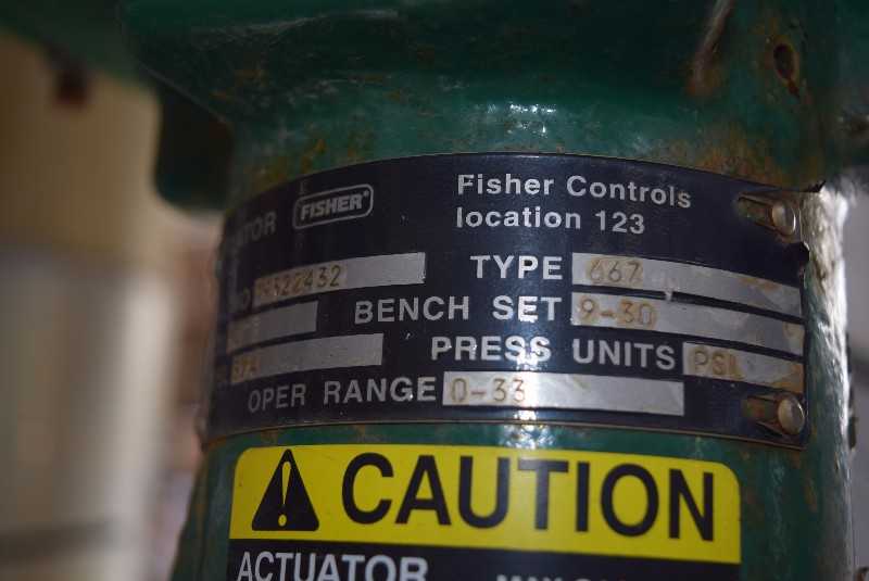 FISHER EZ 1 INCH CL300 STEEL BODY 667 ACTUATOR DV6010 POSITIONER CONTROL VALVE - MISCELLANEOUS