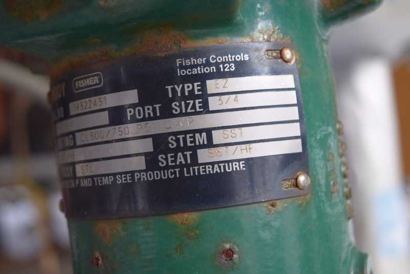 FISHER EZ 1 INCH CL300 STEEL BODY 667 ACTUATOR DV6010 POSITIONER CONTROL VALVE - MISCELLANEOUS