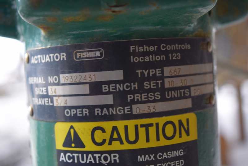 FISHER EZ 1 INCH CL300 STEEL BODY 667 ACTUATOR DV6010 POSITIONER CONTROL VALVE - MISCELLANEOUS