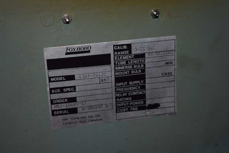 FOXBORO 43AP-FA42C PNEUMATIC CONTROLLER - MISCELLANEOUS
