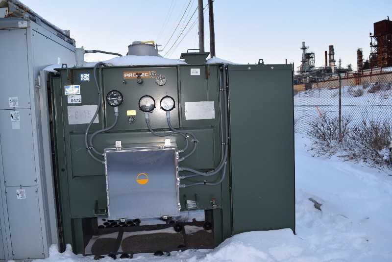 GENERAL ELECTRIC PROLEC ONAN/ONAF OIL FILLED TRANSFORMER 1000/1330/1580KVA 13800VAC HV 480Y/277VAC LV THREE PHASE - MISCELLANEOUS
