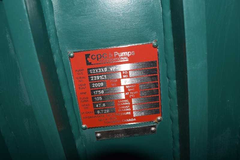 CPC G2X3X9 VP-C STAINLESS OIL PUMP 105GPM W/WESTINGHOUSE FR184LP 480VB-AC 5HP MOTOR - MISCELLANEOUS
