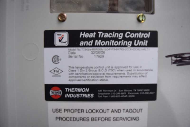 LOT OF 2 THERMON HEAT TRACING CONTROL AND MONITORING UNIT TC-202A - MISCELLANEOUS