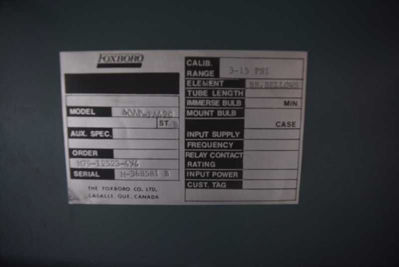 FOXBORO 43AP-FA4-2C PNEUMATIC CONTROLLER - MISCELLANEOUS