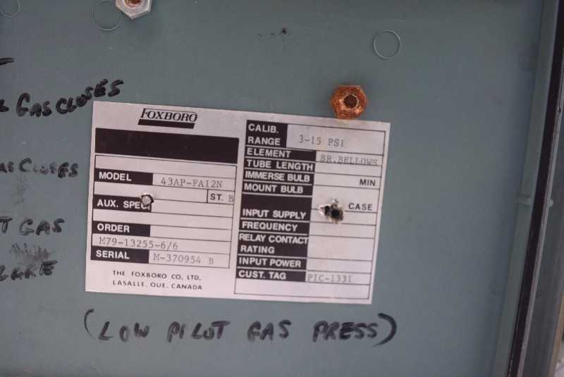 FOXBORO 43AP-FA12N PNEUMATIC CONTROLLER - MISCELLANEOUS