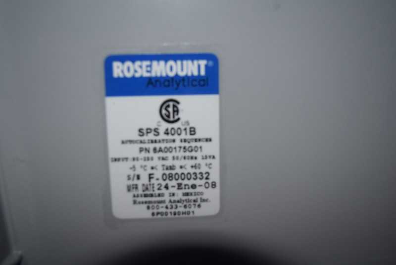 ROSEMOUNT SPS 4001B AIR FLOW AUTO CALIBRATER - MISCELLANEOUS