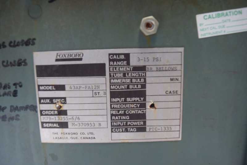 FOXBORO 43AP-FA12N PNEUMATIC CONTROLLER - MISCELLANEOUS
