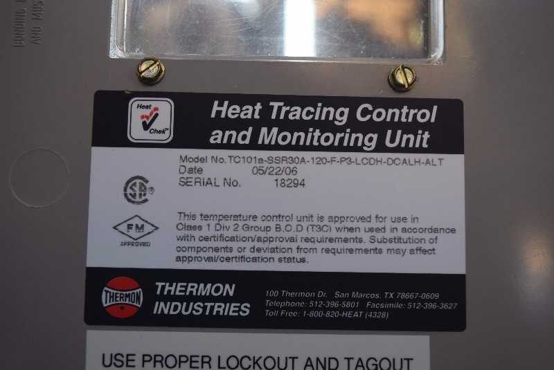 LOT OF 2 THERMON HEAT TRACING CONTROL AND MONITORING UNIT TC-202A TC-101A - MISCELLANEOUS