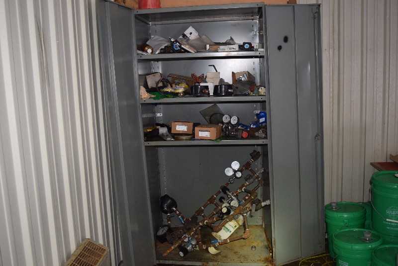 CONTENTS OF CABINETS INCLUDES CABINET GAUGES SOLENOID VALVES CONTROLS ASCO AEG AMTEK - MISCELLANEOUS