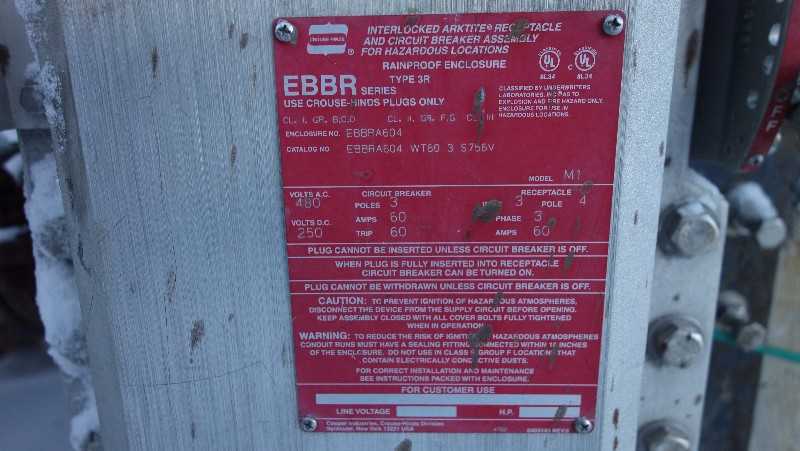 CROUSE HINDS CIRCUIT BREAKER DISCONNECT EXPLOSION PROOF 60 A EBBRA604 - MISCELLANEOUS