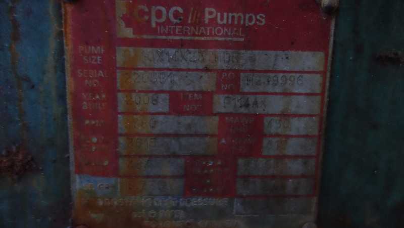 CPC PUMPS CENTRIFUGAL G 10 14X23 HDR 3615 GPM - MISCELLANEOUS