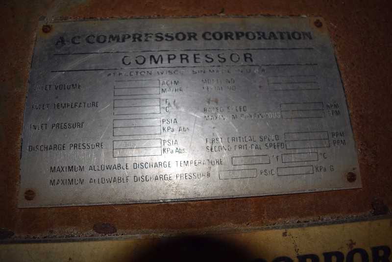AC COMPRESSOR CORPORATION V-686 5732 RPM - MISCELLANEOUS