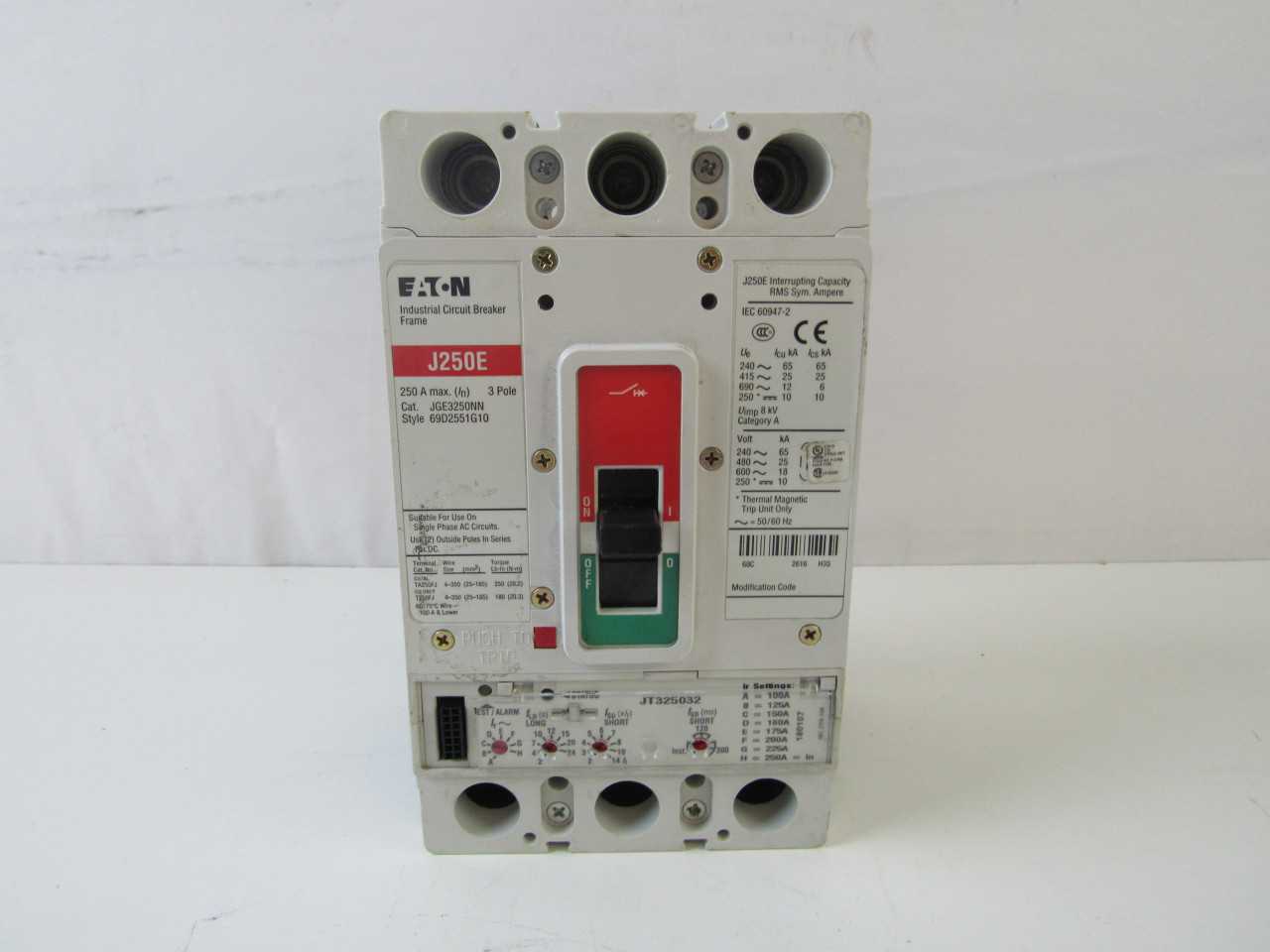Lot of Quantity 1x JGE3250NN MCCB/Molded Case Circuit Breaker - CIRCUIT BREAKERS