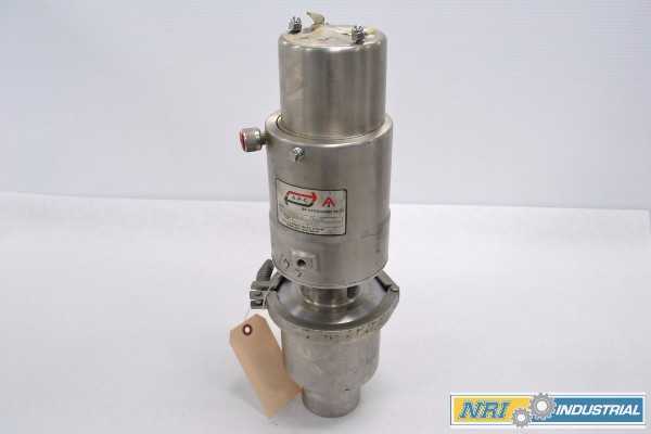 APC ALLOY PRODUCTS ALFA LAVAL 1740-10-6-X STAINLESS SANITARY TRI-CLAMP 3 IN DIVERT VALVE - MISCELLANEOUS