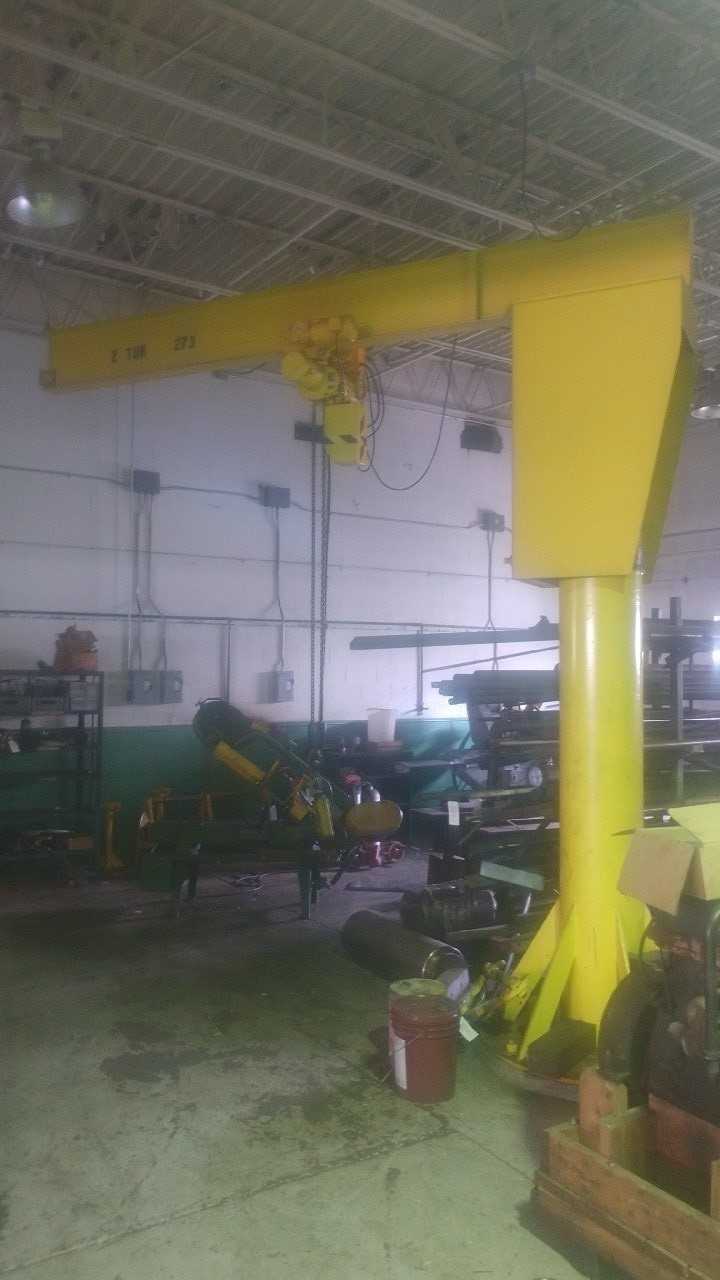 Crane, 2 ton floor mount free standing jib crane - PLANT & FACILITY Crane, 2 ton floor mount free standing jib crane - PLANT & FACILITY
