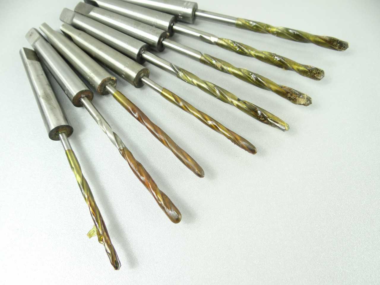 Lot of 8 NEW Chicago-Latrobe Carbide Tipped 1MT Taper Shank Drills - MACHINING EQUIPMENT PARTS