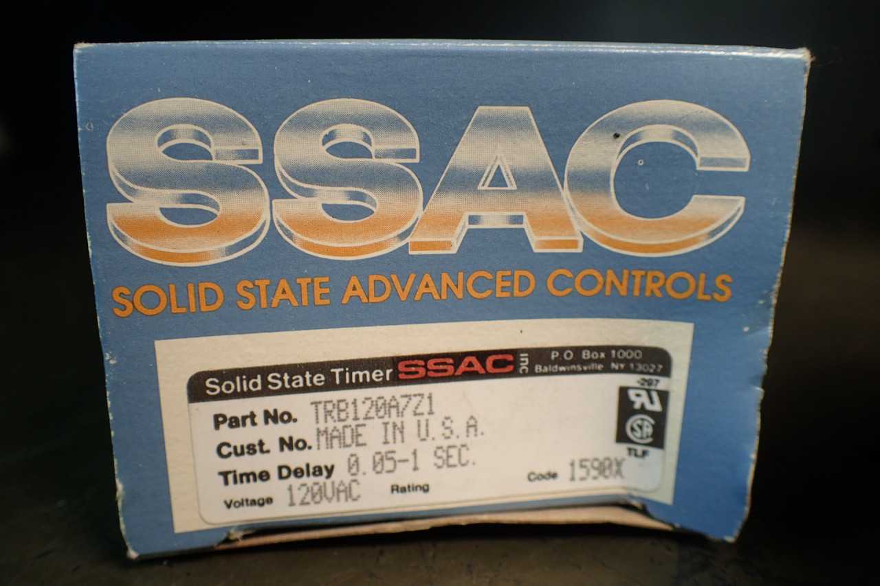 Solid State Advanced Controls, TRB120A7Z1, .05-1Sec, 120V, Time Delay Relay, NOS - ELECTRICAL COMPONENTS