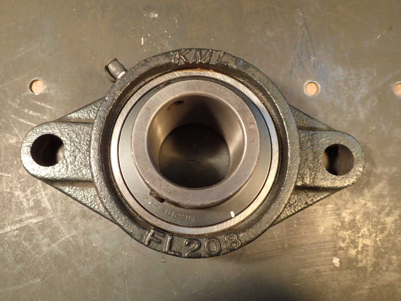 KML FL-208 UC208-24 2-Bolt Flange Mount Ball Bearing: 1-1/2" Bore - BEARINGS