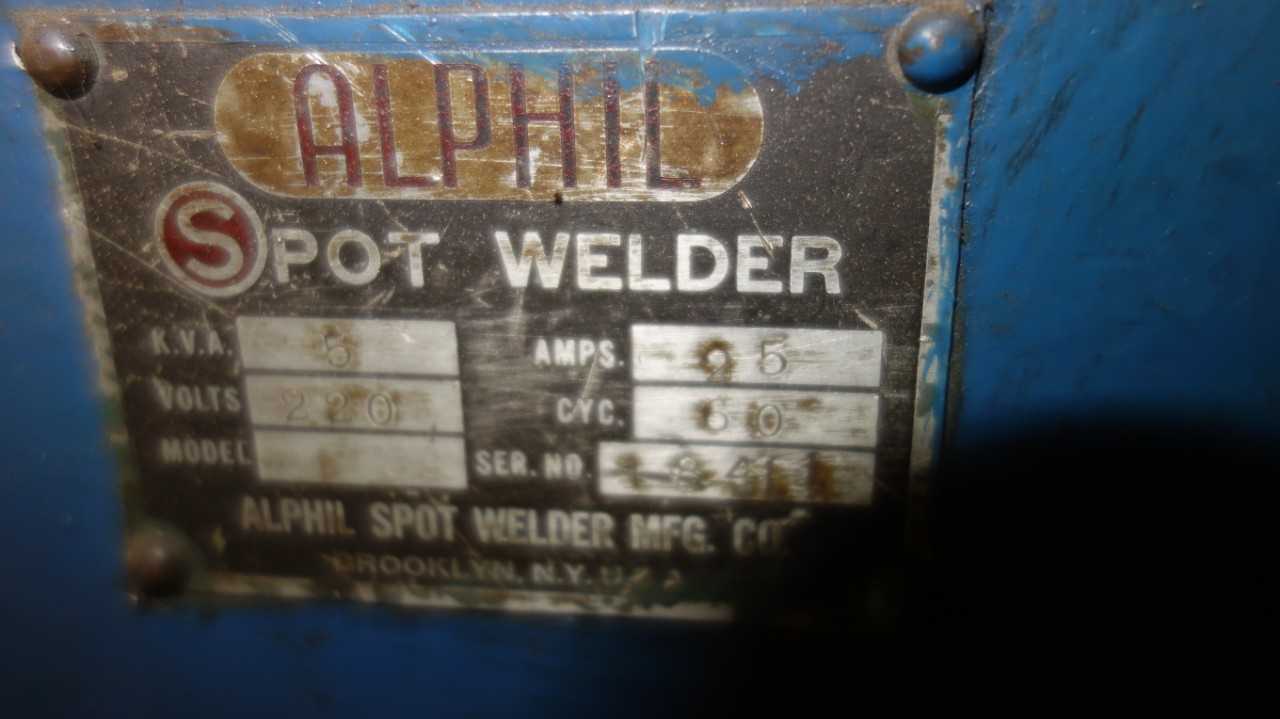 ALPHIL 5KVA 220V-AC SPOT WELDER (MISSING ARMS) - SPOT WELDING MACHINE