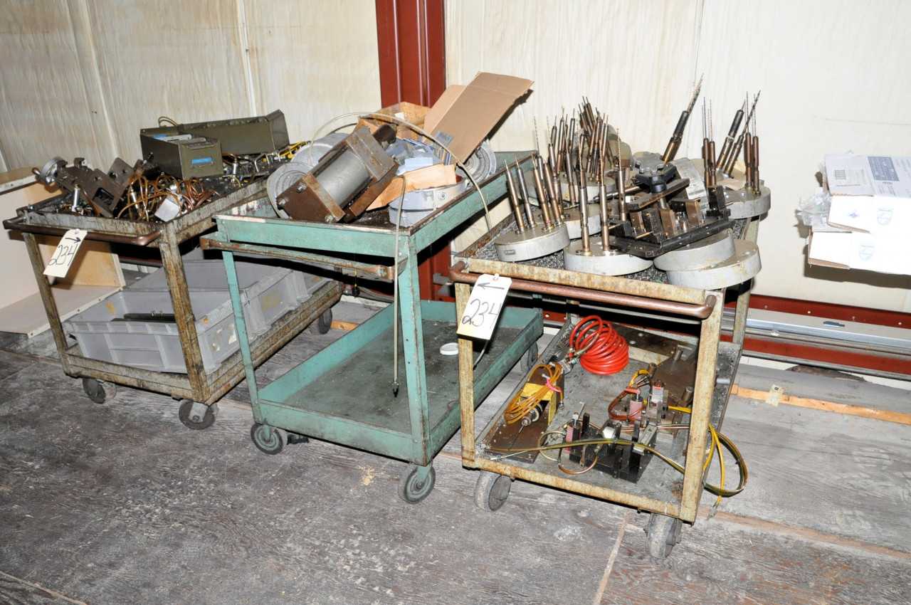 Lot-(3) Carts and Fluorescent Light Bulbs - LIGHTING